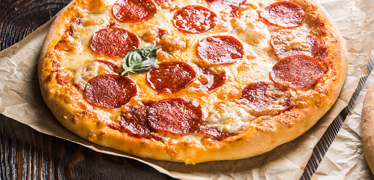 Close Up of Pizza at Blue Rock Bar & Grill